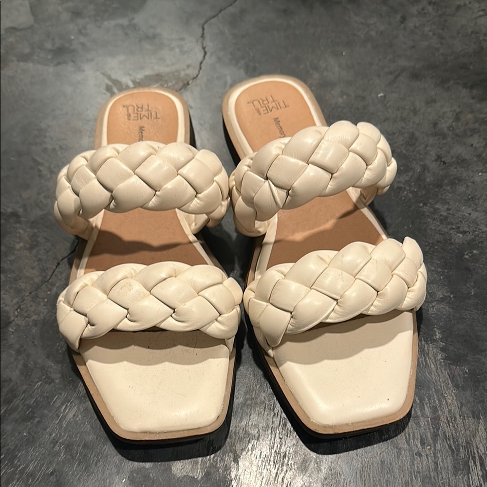 Braided Cream Sandals